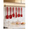 6 Pieces Silicone Spatula Set - Heavy Duty Kitchen Cooking