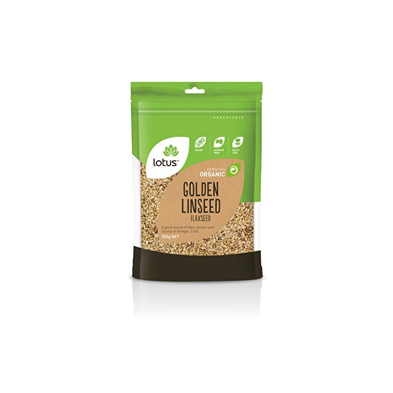 Lotus Golden Organic Linseed Flaxseed 500 g, 500 g