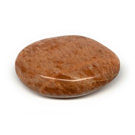 110.2g, 2.6"x1.9"x1" Natural Untreated Peach Moonstone Palm-Stone Crystal Polished Gallet Shape Gemstones from Madagascar, B15456