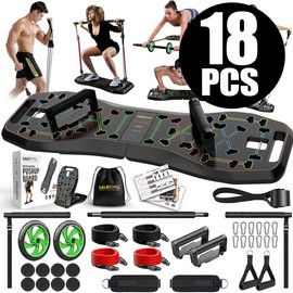 LALAHIGH Emurdyon Portable Home Gym System:Effective Workouts,Versatile Functions,Adjustable Positions,Health Improvement,Outdoor Usability,Push-Up Board - Color: 18PCS-Master Suite