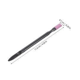 Healvian 5pcs Double-headed Nail Cuticle Remover Tool Multi-functional Sanding Pen for Nail Care Portable Manicure Stick for Smooth Shiny Dead Skin Removal