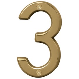 Hy-Ko 4" High Premium Metal House Number, Modern Raised Numbers for Exterior House, Durable Convenient Marking for Home Address with Included Mounting Hardware for Simple Installation