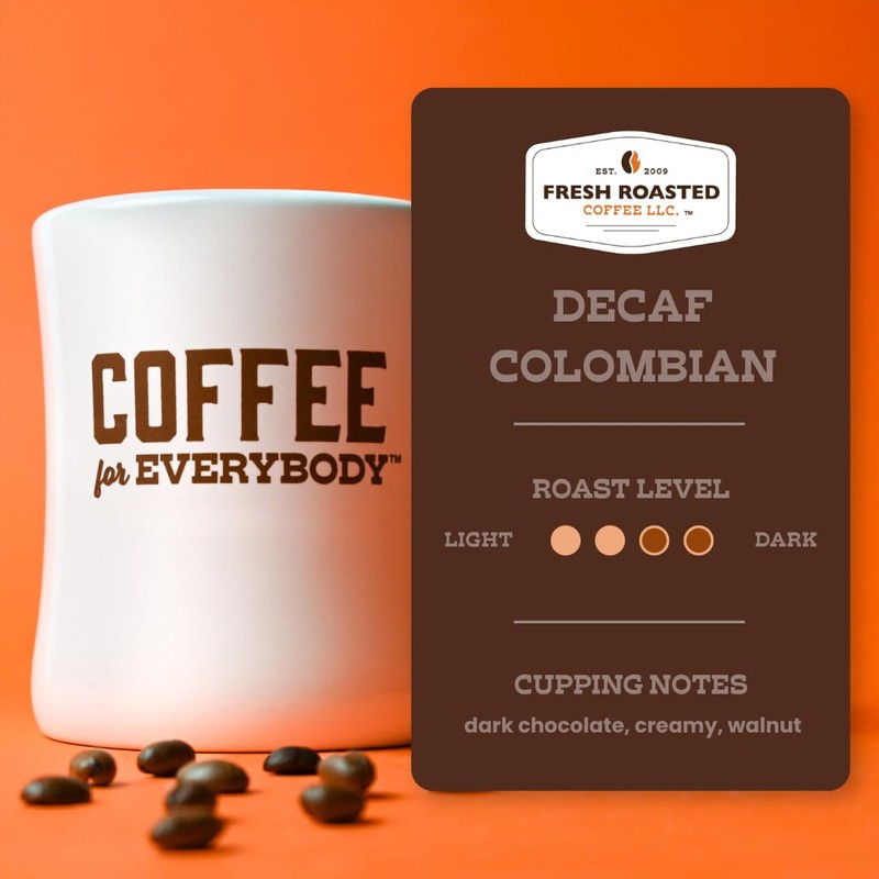 Fresh Roasted Coffee,100% Colombian Decaf, Kosher, EA Natural Decaf, K-Cup