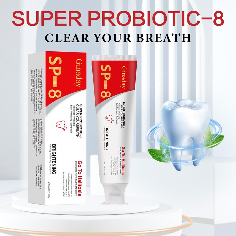 Shiren Zhuangshu SP-8 Probiotic Ultra Whitening Toothpaste, Deep Cleaning Care