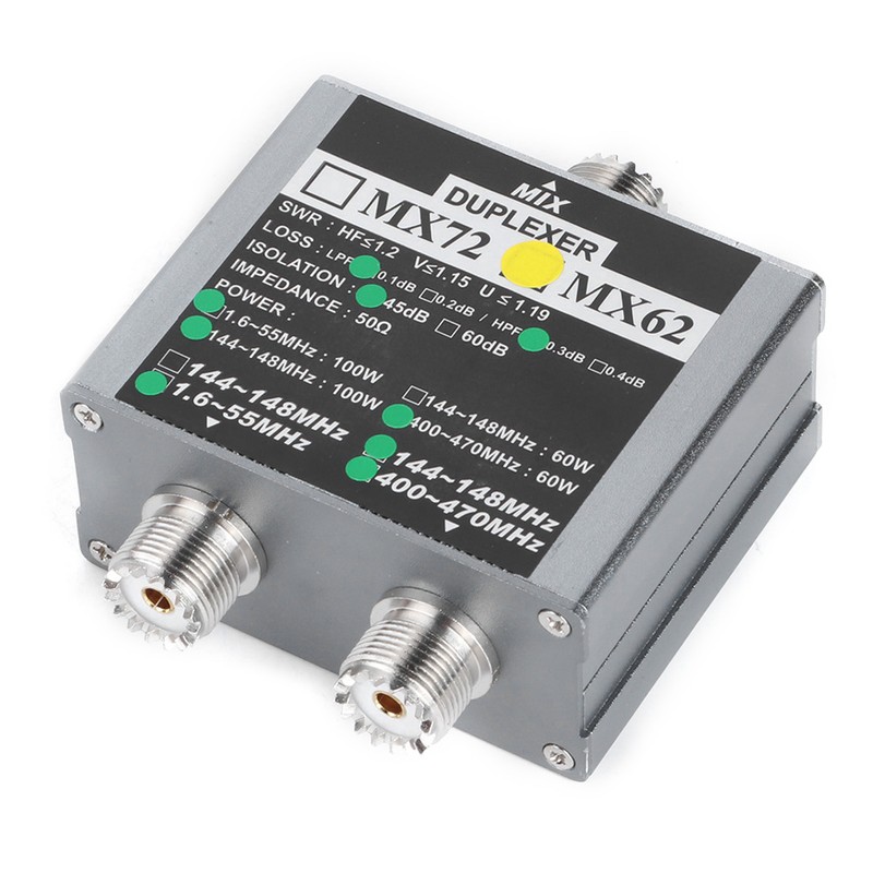 MX62 VHfUHF Duplexer 144148MHz 400470MHz Different Frequency Indoor Antenna Combiner