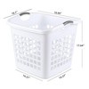 Anbers 4-Pack 72L Large Plastic Laundry Hamper Basket, White Dirty