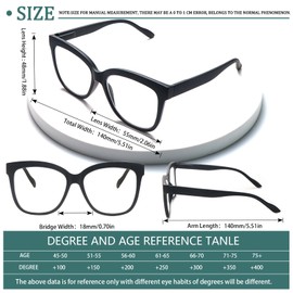 fadbon 6 Pack Oprah Style Reading Glasses for Women Men,Blue Light Blocking Oversized Square Computer Readers Spring Hinge(6 Pack Mix,2.75,x)