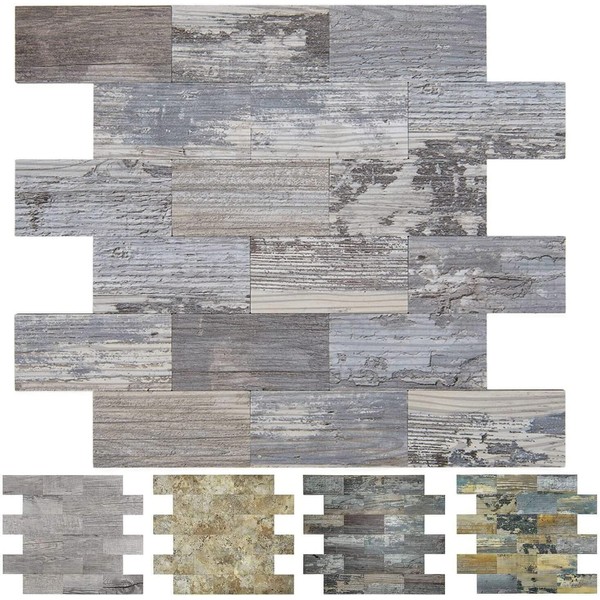 Art3d 10-Pack Peel and Stick Backsplash Tiles, 13.5 x 11.4