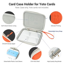 PROfezzion for Yoto Card Holder Case, Card Album up to 88 Cards, Transparent Protective Pages & Angled Pockets for Convenient Access, Zipper Design with Carry Strap, Storage Card Organizer (Pink)