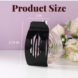 8 Pack Neutral Flat Hair Clips for Women – Large Glossy No-Slip Rectangle Claw Clips Thick & Thin Hair in Black, Blonde and Brown, Strong Hold Square Hair Accessories for Work or Daily Wear