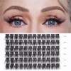 LANKIZ DIY Eyelashes, Individual Extensioning Wisps, C Curl Eyelash Clusters,
