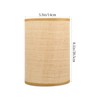 Rattan Drum Lampshade Replacement E27-E14, Clip On Barrel Lampshade Natural