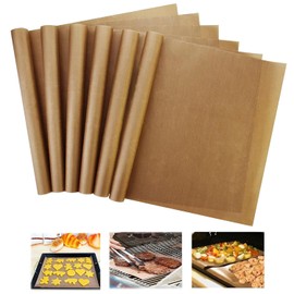 KEWAYO 6Pcs Thick Copper Grill Mats for Outdoor Grill, Non-Stick BBQ Grill Mats, Reusable, and Easy to Clean for Works on Electric Grill Gas Charcoal BBQ and Oven(0.11MM Thickness 23.62 x 15.74 Inch)