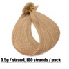 Elailite Real Hair Extensions Bondings #27 Honey Blonde 50 g