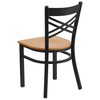 Flash Furniture HERCULES Series Black ''X'' Back Metal Restaurant Chair