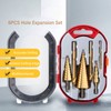 6PCS Set Step Drill Bit Set Steel 4‑12 4‑20 4‑32mm