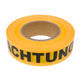 PROlac Beschriftungen Road Warning Tape 75 m Length x 40 mm Width – Warning Cable Black/Yellow Track Tape Warning Tape Underground Cable