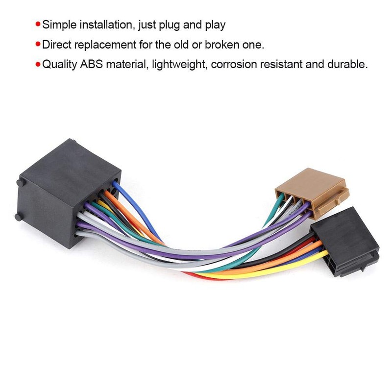 KIMISS Radio Wiring Harness, Fits for E36 E46 E39 Car