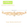 MUXSAM 4pcs 16 * 3cm Holz Skulptur Lang Corner Flourish