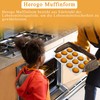 Herogo Muffinform, 12 Muffins Edelstahl Muffinblech, Metall Muffin Backform für