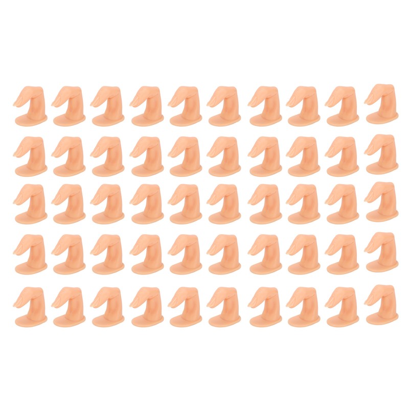 50pcs Nailed False Fingers Practice Fingers for Hand Nail Art