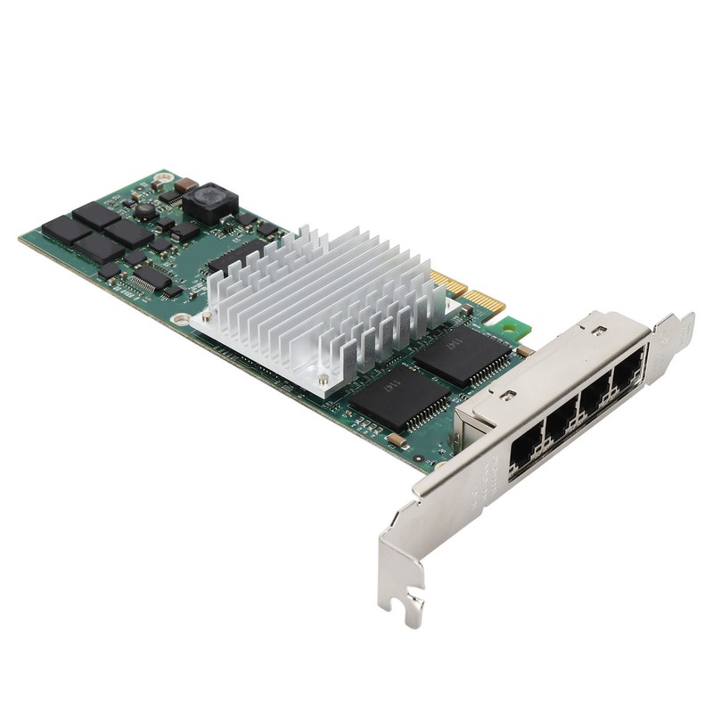 Gigabit Network Card 4 RJ45 Port PCIE X4 10Mbps 100Mbps
