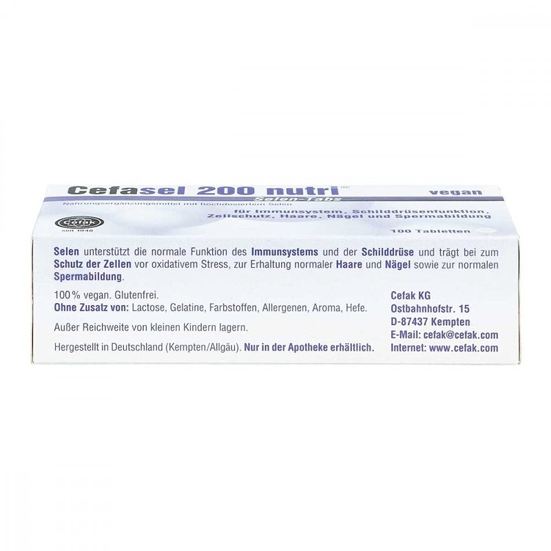 CEFASEL 200 Nutri Selenium Tablets, 100 Tablets