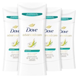 Dove Dove Advanced Care Antiperspirant Deodorant Stick Rejuvenate 4 Count to help skin barrier repair after shaving by boosting skin's ceramide levels 72-hour odor control for soft underarms 2.6 oz