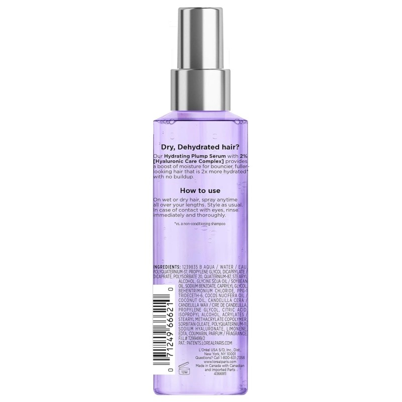 L'Oréal L'Oreal Elvive Hyaluron Plump Hair Serum 4.4oz – Dry,