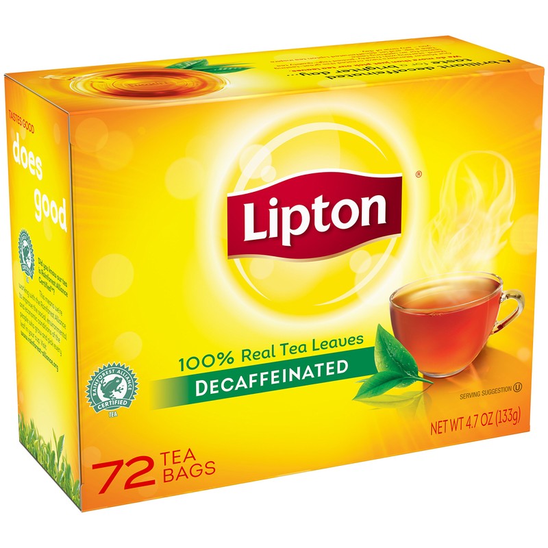 Lipton Hot Tea Black Decaffeinated 72 count