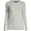 Lands' End Womens Cashmere Sweater Gray Heather Regular Large