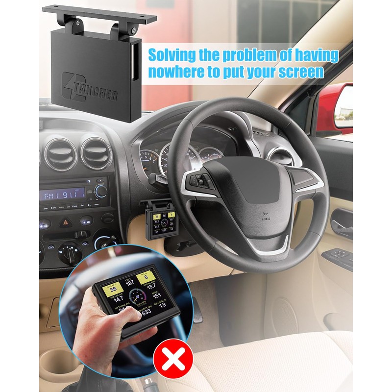 THXCHER Under Dash Screen Mount Compatible with Holley EFI 3.5In