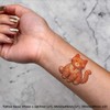 4 x 'Gingerbread Cat With Love Heart' Temporary Tattoos -