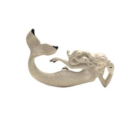 Treasure Gurus White Nautical Mermaid Metal Dresser Pull Knob Drawer Kitchen Cabinet Hardware Coastal Beach Home Decor