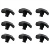 HJGarden 20pcs 3/4" Coved Stem Natural Bumper Glide Black Increased