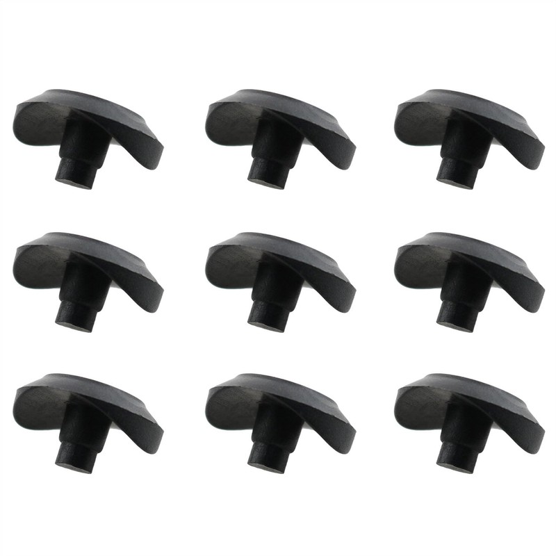 HJGarden 20pcs 3/4" Coved Stem Natural Bumper Glide Black Increased