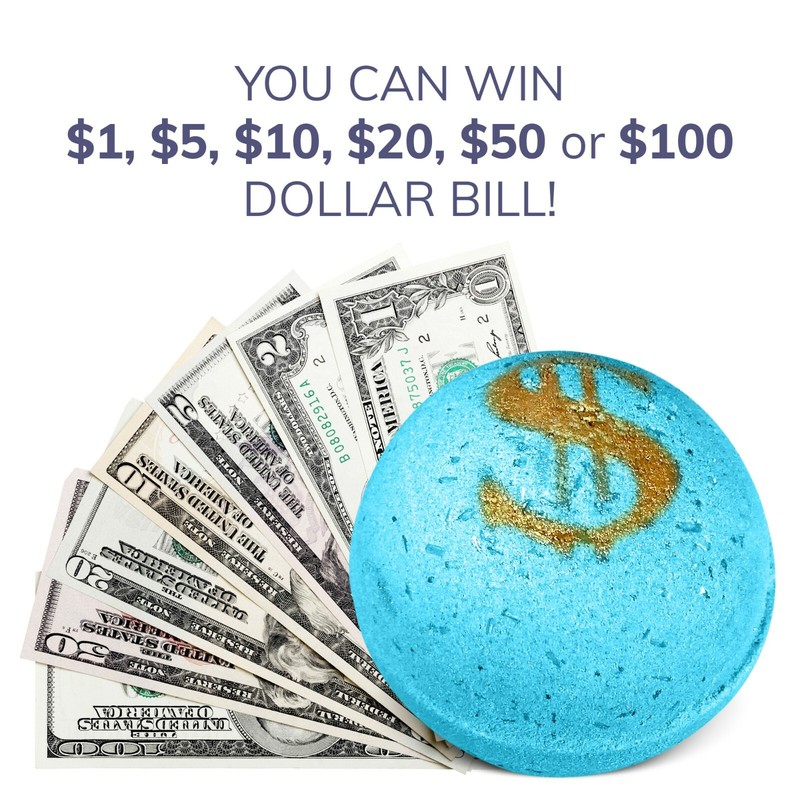 Relaxcation 1 Cash Money Bath bomb Random Bill Inside handmade