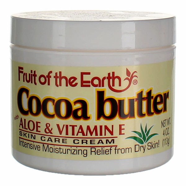 Fruit of the Earth Bogo Cream Cocoa Butter 4 Ounce Jar (118ml) (Pack of 6)