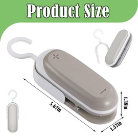Bag Sealer Easy Seal Bag Sealer Mini Bag Sealer Clips Heat Seal Bags 2 in 1 Heat Sealer Food Sealer Bag Portable Bag Type Sealing Machine with Hook Suitable for Snack Preservation and Food Storage