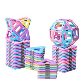 Bloques Magneticos para Niños Educativo Montessori Juguete para Niños y Niñas de 3 4 5 Años Bloques Magnéticos para Construcción STEM Creatividad...  