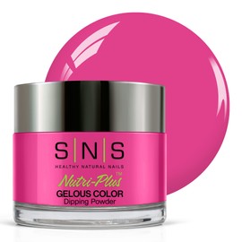 SNS Healthy Natural Nails SNS Nail Dip Powder, Color Dipping Powder - Jeepers Peepers (Pink), CS061 - Long-Lasting Nail Color Lasts 14 Days - Low-Odor & No UV Lamp Needed - 1 oz.