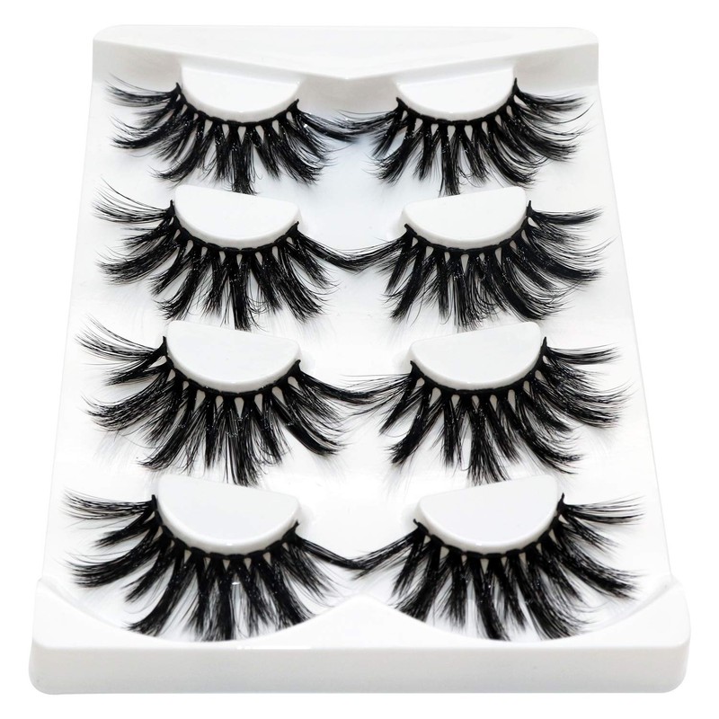 Losha 25mm Lashes,3D Faux Mink Lashes Fluffy Volume Eyelashes Thick