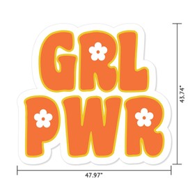 MightySkins Peel and Stick Art Removable Nature Lover Cute VSCO Dorm Room Decor 48" Girl Power Sticker Vinyl Wall Decals