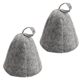 2 Stücke Saunahut, Sauna Mütze Filzhut, Filz Saunakappe Filzkappe gegen Hitze, Sauna Zubehör Kopfbedeckung, Banya Kappe für Damen & Herren Kopfschutz