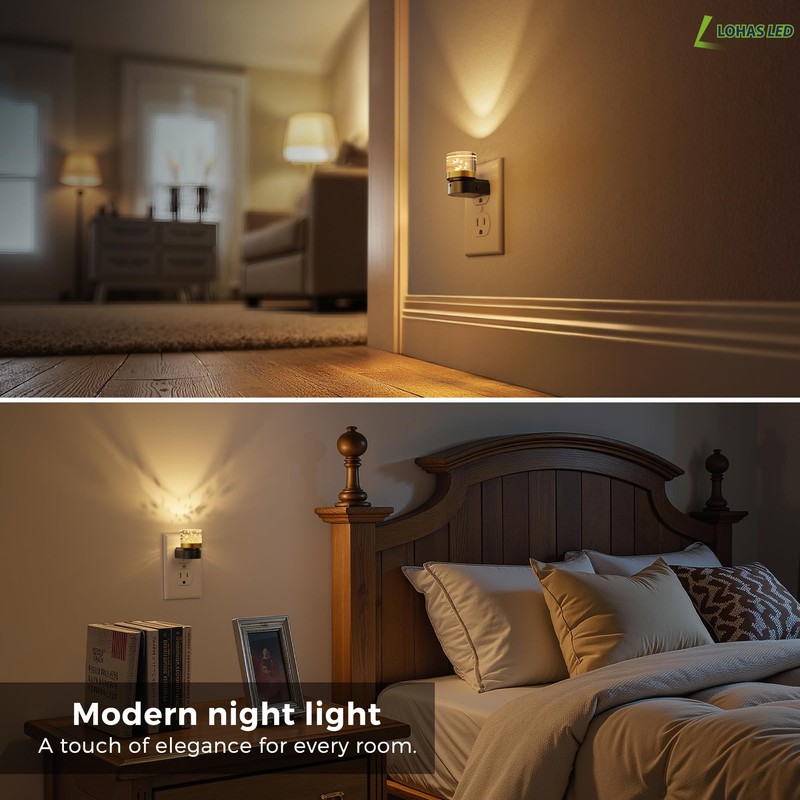 L LOHAS LED Night Light, 2 Pack Night Lights Plug