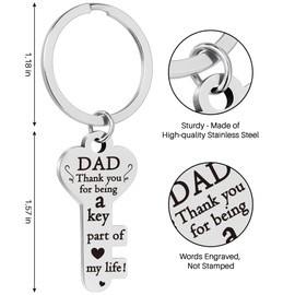 WZHENAINI Funny Fathers Day Father Gifts for Dad Grandpa, Dad Birthday Gift from Daughter Son Father's Day Daddy I Love You Gifts for Men Keyring