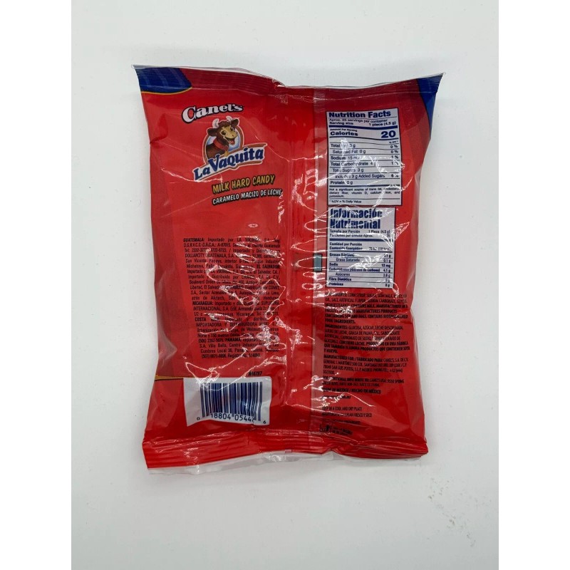 Canel's La Vaquita CARAMELO butterscotch flavor mil hard candy peg