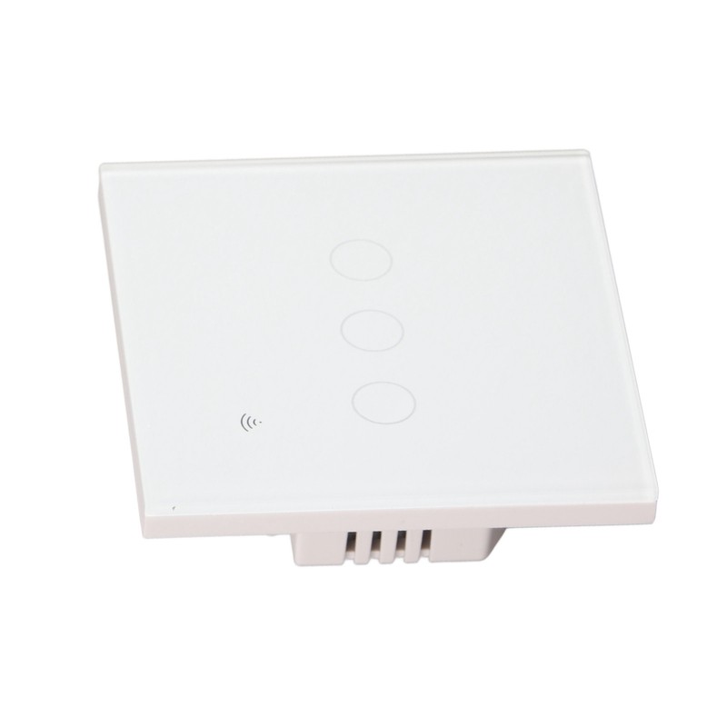 White 3 Gang WiFi Smart Switch APP Remote Control Touch