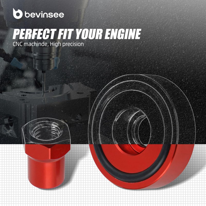 Bevinsee 16PCS Valve Cover Washer Seals Bolt Nuts Kit Compatible