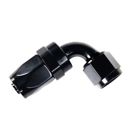 System1 Designs -8AN Black Anodized Swivel 90 Degree Hose End Fitting Adapter